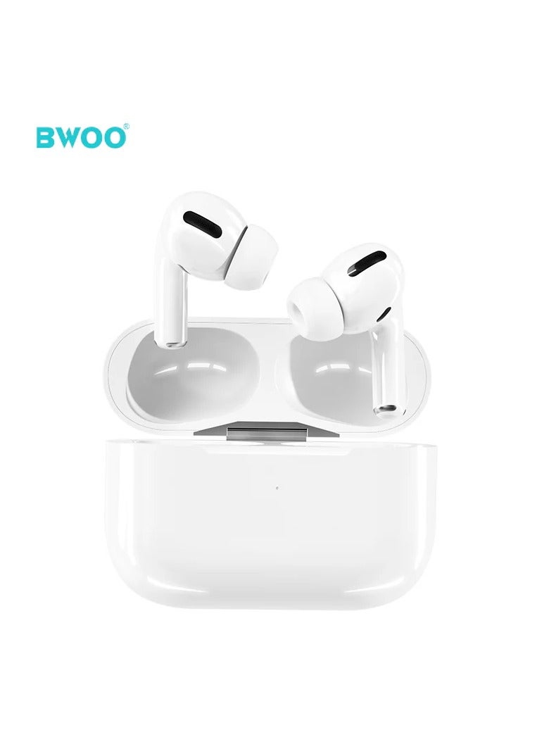BWOO Anc Noise Reduction Wireless Earphone White - Image 1